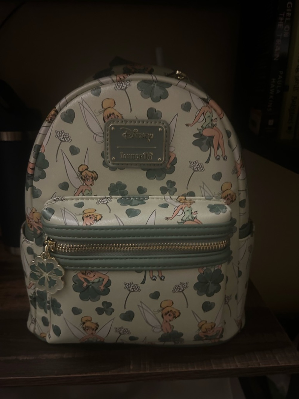 Loungefly Tinker Bell Mini Backpack - Mint Green and Cream Floral